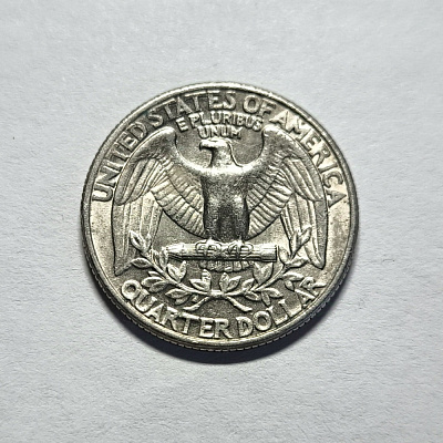 Quarter dollar, 1977, United States of America, E Pluribus Unum, In God We Trust, Liberty, upside down