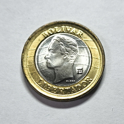 1 bolivar, 2012, Republica Bolivariana de Venezuela, Bolivar, Libertador, перевертыш, биметалл