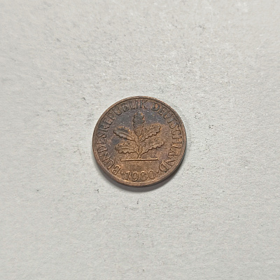 1 pfennig, 1980, Bundesrepublik Deutschland, J