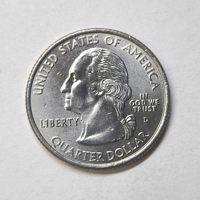 Quarter dollar, 2005, 1858, Minnesota, Land of 10,000 Lakes, D