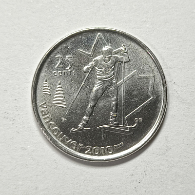 25 cents, 2009, Vancouver 2010, GG, Canada, Elizabeth II