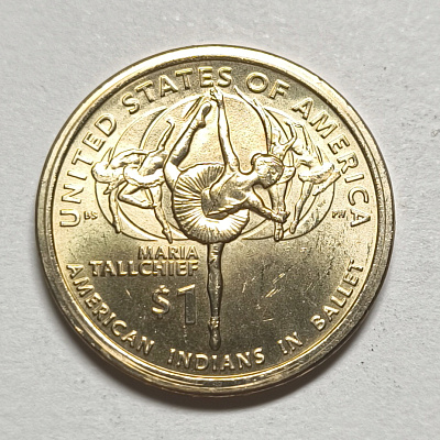 $1, 2023, Maria Tallchief, American Indians in Ballet, United States of America, Liberty, In God We Trust, P