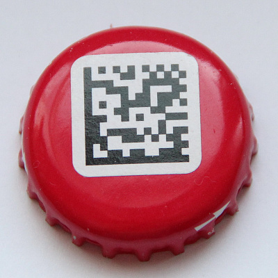 Наклеенный QR-код, стрелки