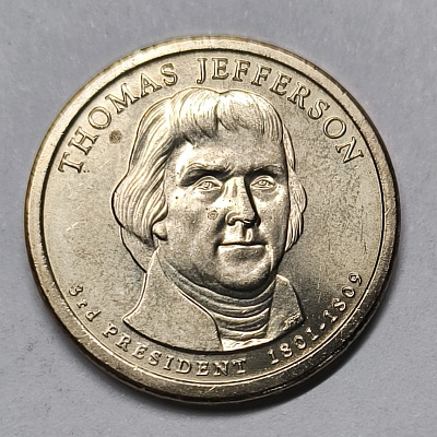 $1, 2007, 1801-1809, 3rd President, Thomas Jefferson, P
