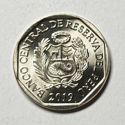 1 sol, 2019, Mono Choro Cola Amarilla, Oreonax flavicauda, Banco Central de Reserva del Peru