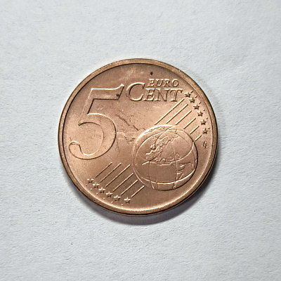 5 euro cent, 2010, funf euro cent