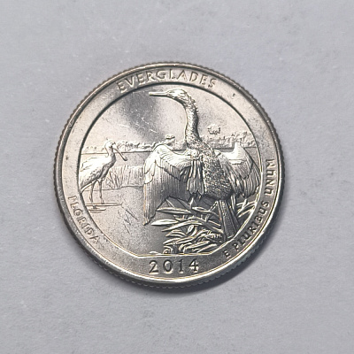 Quarter dollar, 2014, Florida, Everglades, D