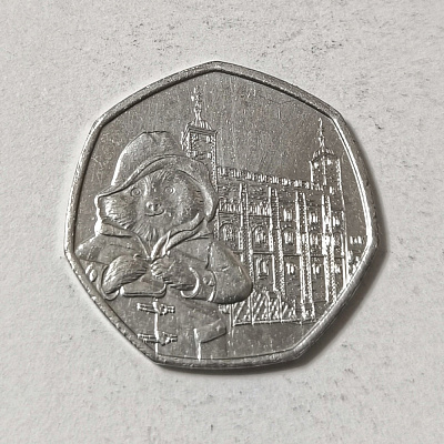 50 pence, 2019, DK, Elizabeth II, D G Reg F D
