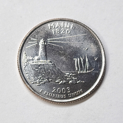 Quarter dollar, 2003, 1820, Maine, D