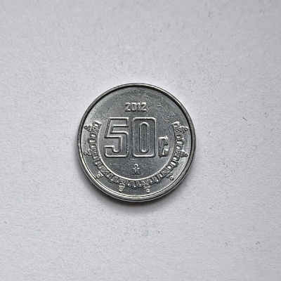 50 centavos, 2012, Estados Unidos Mexicanos, M, upside down