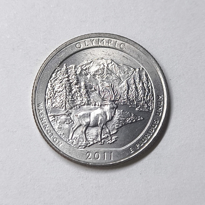 Quarter dollar, 2011, Washington, Olympic, D