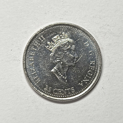 25 cents, 2000, Creativity, Creativite, Canada, Elizabeth II, D G Regina, EH