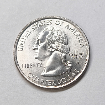 Quarter dollar, 2001, 1791, Vermont, Freedom and Unity, D