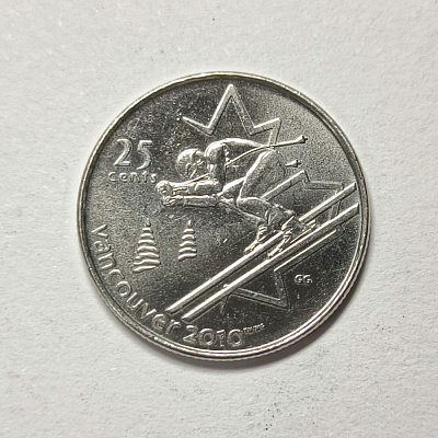 25 cents, 2007, Vancouver 2010, GG, Canada, Elizabeth II
