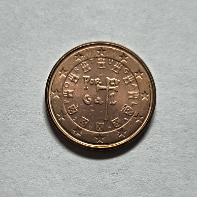 1 euro cent, 2008, Portugal, VS, IHCN