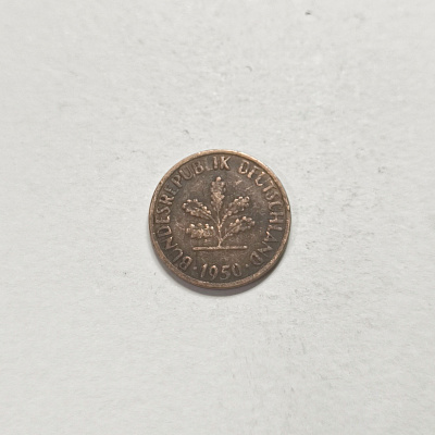 1 pfennig, 1950, Bundesrepublik Deutschland, J