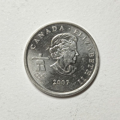 25 cents, 2007, Vancouver 2010, GG, Canada, Elizabeth II