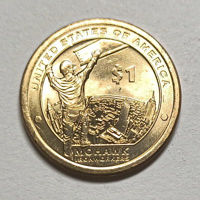 $1, 2015, Mohawk Ironworkers, United States of America, Liberty, In God We Trust, P