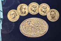 1 dollar, US Presidents, unside down