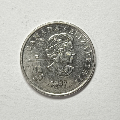 25 cents, 2007, Vancouver 2010, GG, Canada, Elizabeth II