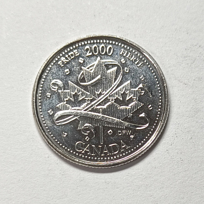 25 cents, 2000, Pride, Fierte, Canada, Elizabeth II, D G Regina, DFW
