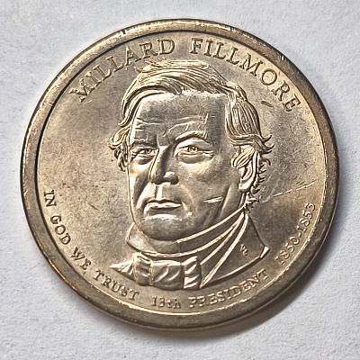 $1, 2010, 1850-1853, 13th President, Millard Fillmore, P